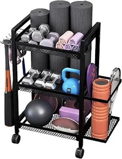 Guía para elegir el carro de almacenaje perfecto para tu gimnasio en casa